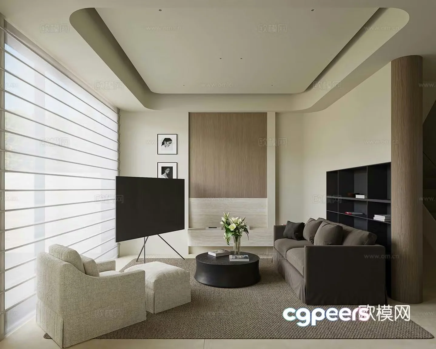 Modern living room 3d model