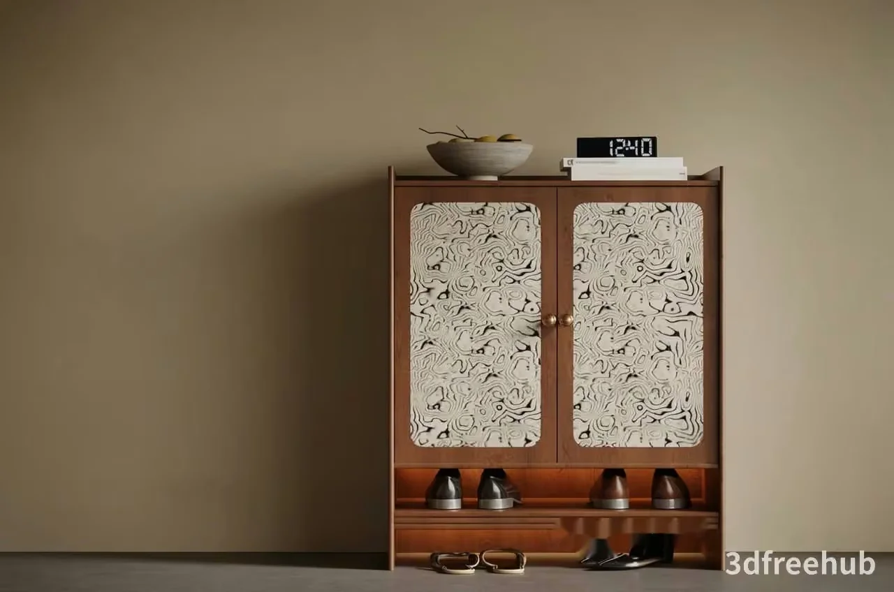 A Wooden Cabinet 3D Model – 20239 – VRAY Render