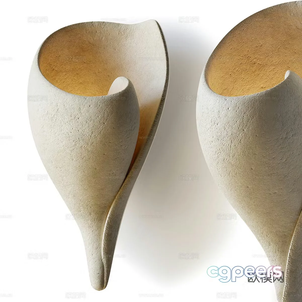 New Chinese shell decorative wall lamp 3D model