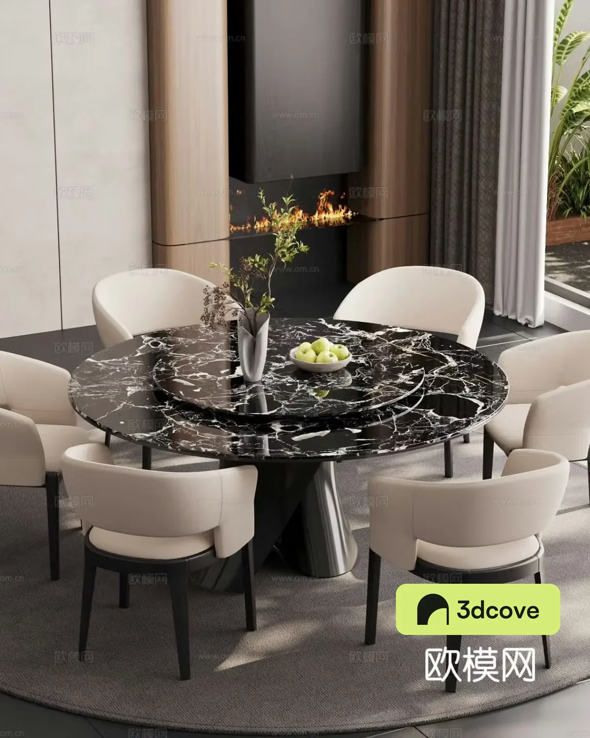 Italian dining table and chairs