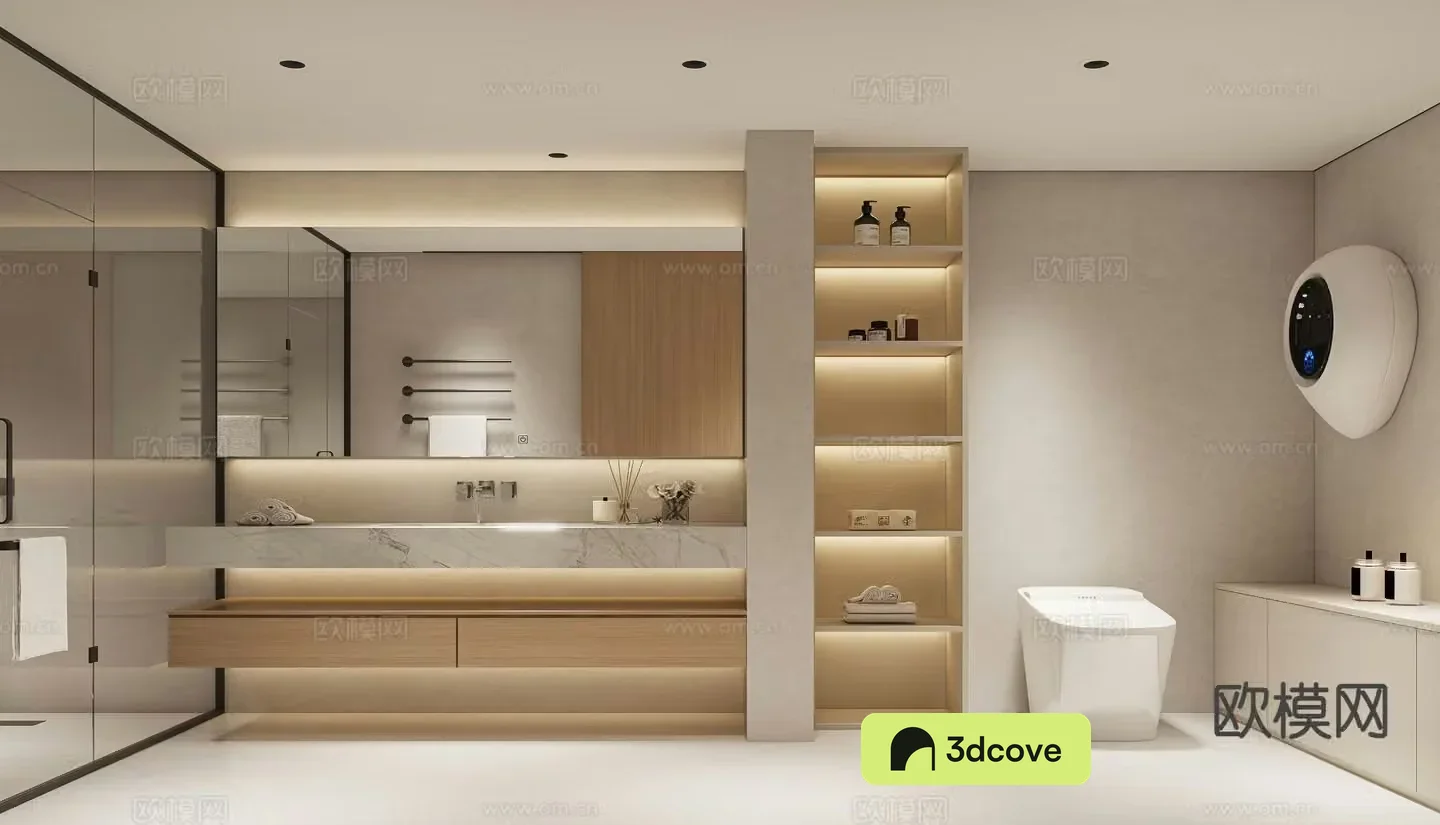 Modern bathroom toilet