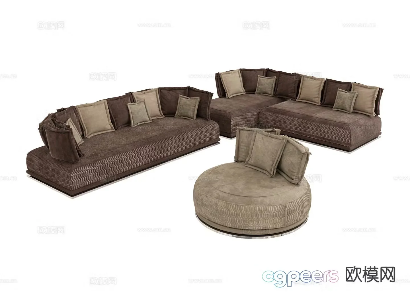 visionnaire modular sofa 3d model