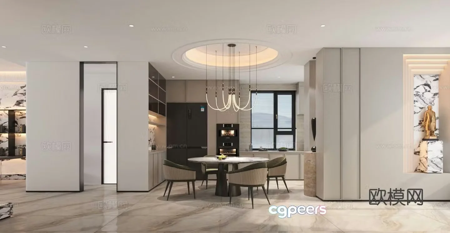 Modern restaurant 3d model