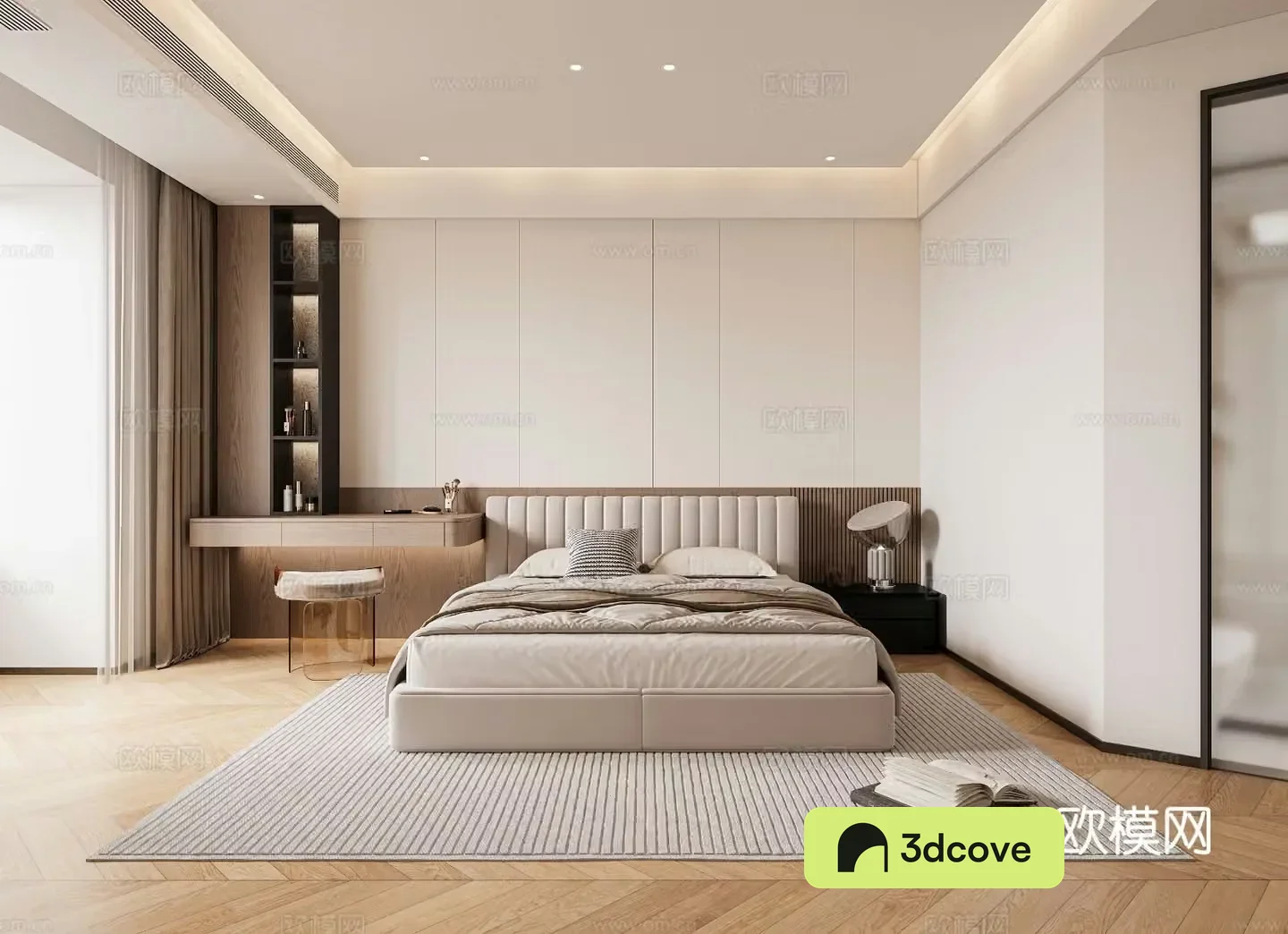 Modern minimalist bedroom