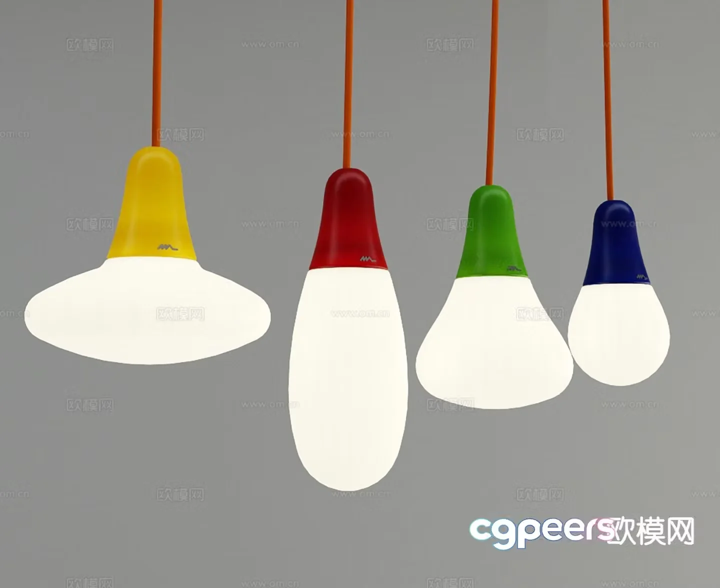Minimalist chandelier bedside small chandelier 3d model