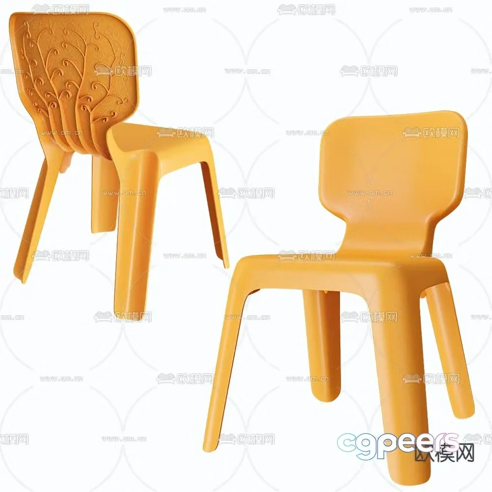 Children’s chair cartoon chair 3d model