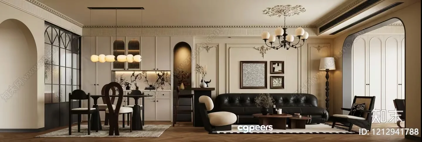 Modern Living Room 3D Model – 1874 – VRAY Render