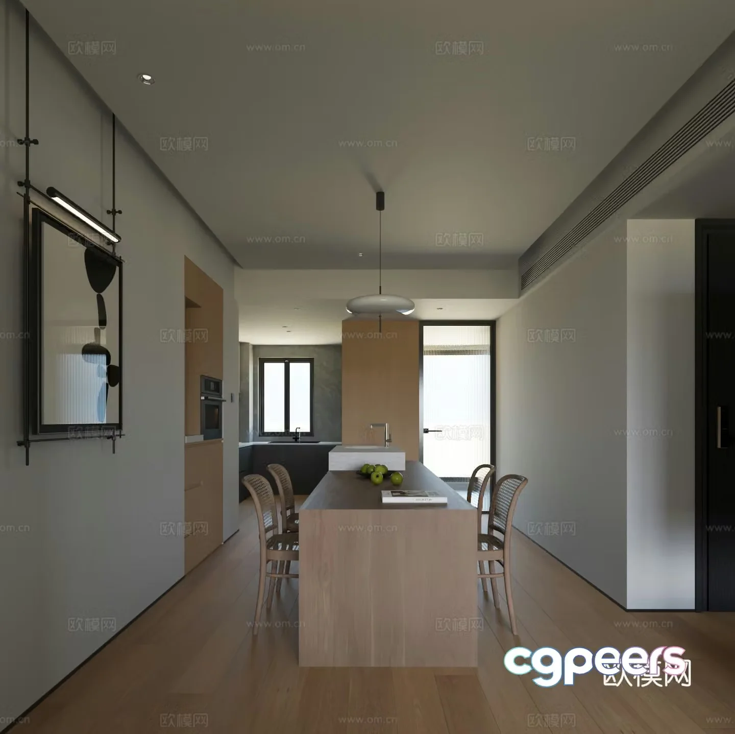 Modern restaurant 3d model