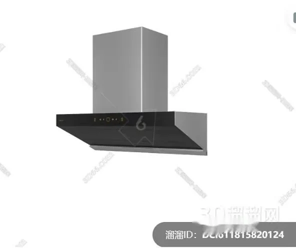A Silver And Black Range Hood 3D Model – 5280 – VRAY Render