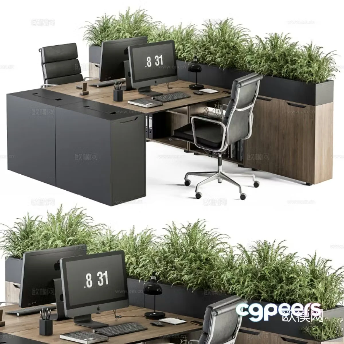 Modern office desk chair 3d model