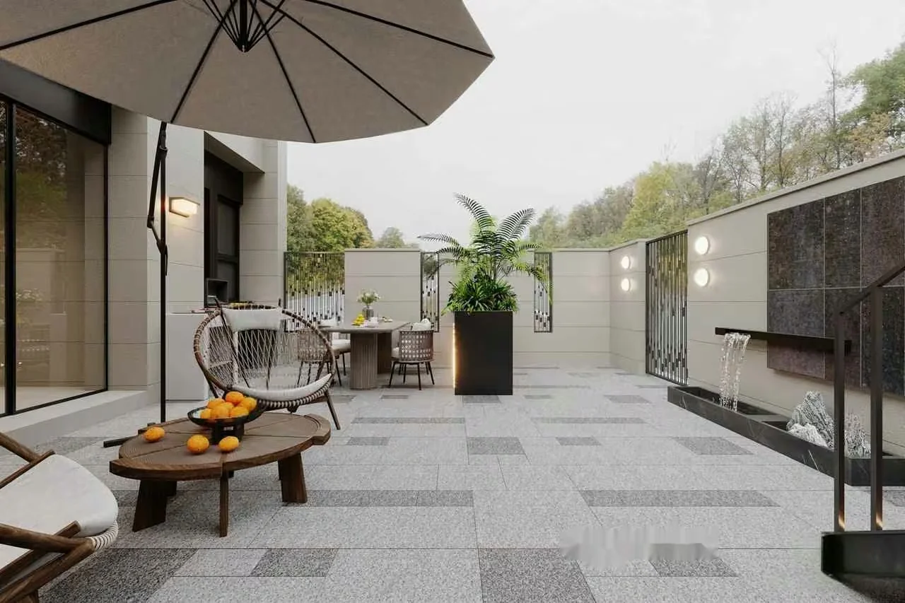 Outdoor Patio With A Modern Design 3D Model – 8176 – VRAY Render
