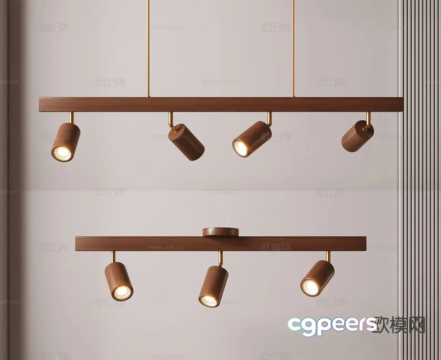 Modern track light spotlight 3d model