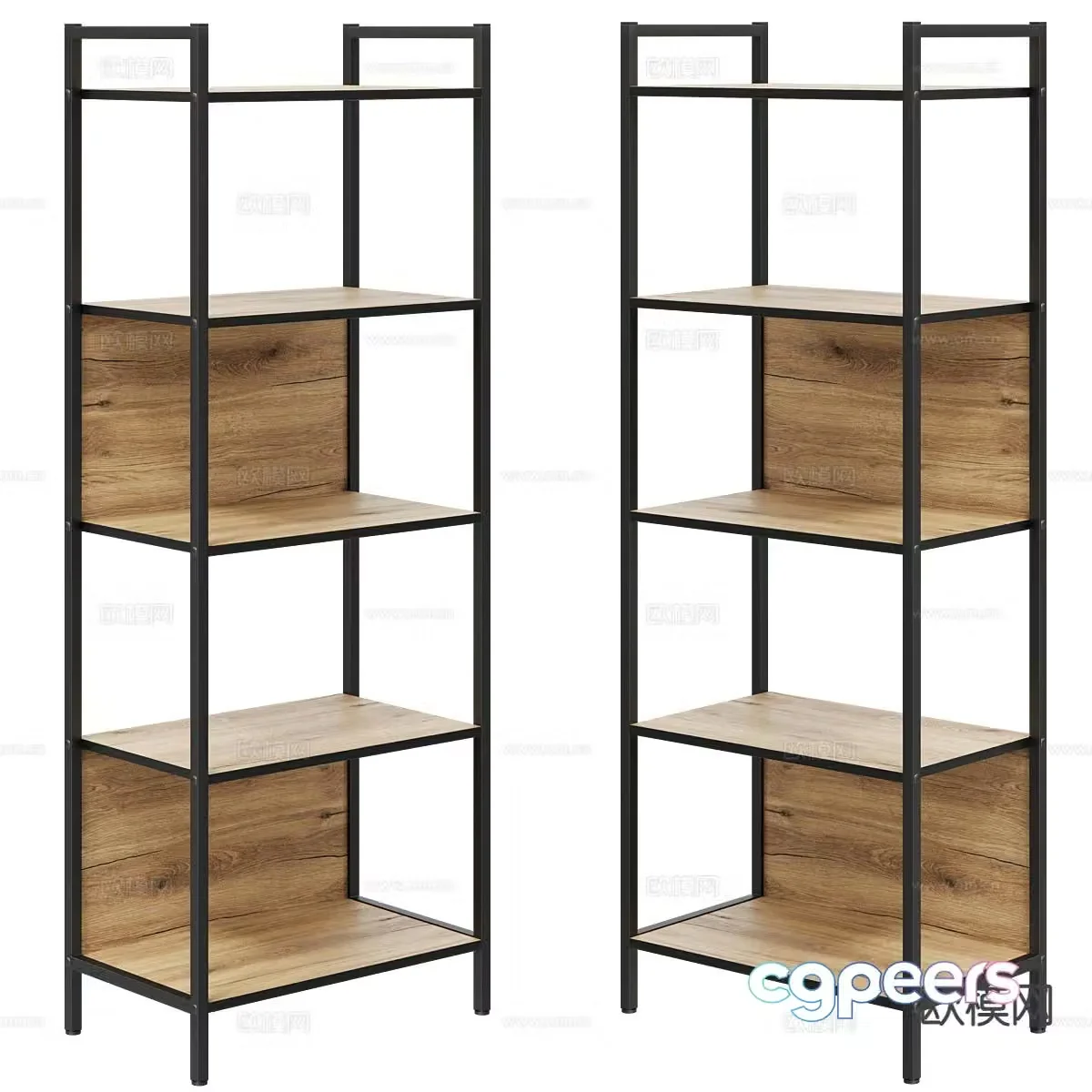 Nordic decorative cabinet shelf 3d model