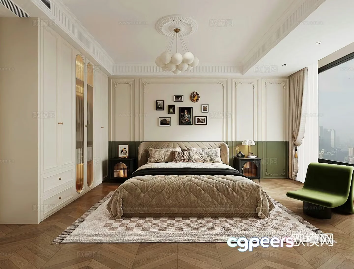 French bedroom 3d model