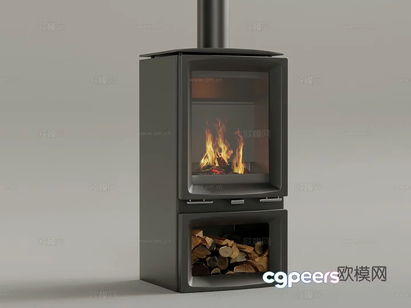 Fireplace French fireplace 3d model