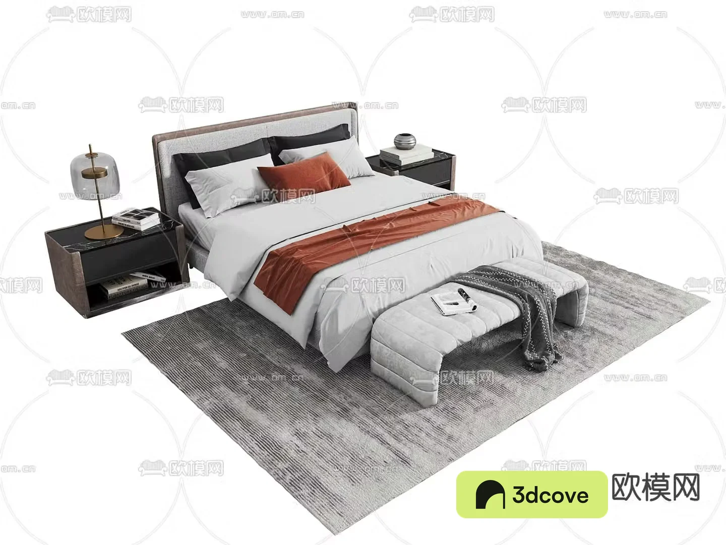 Modern double bed