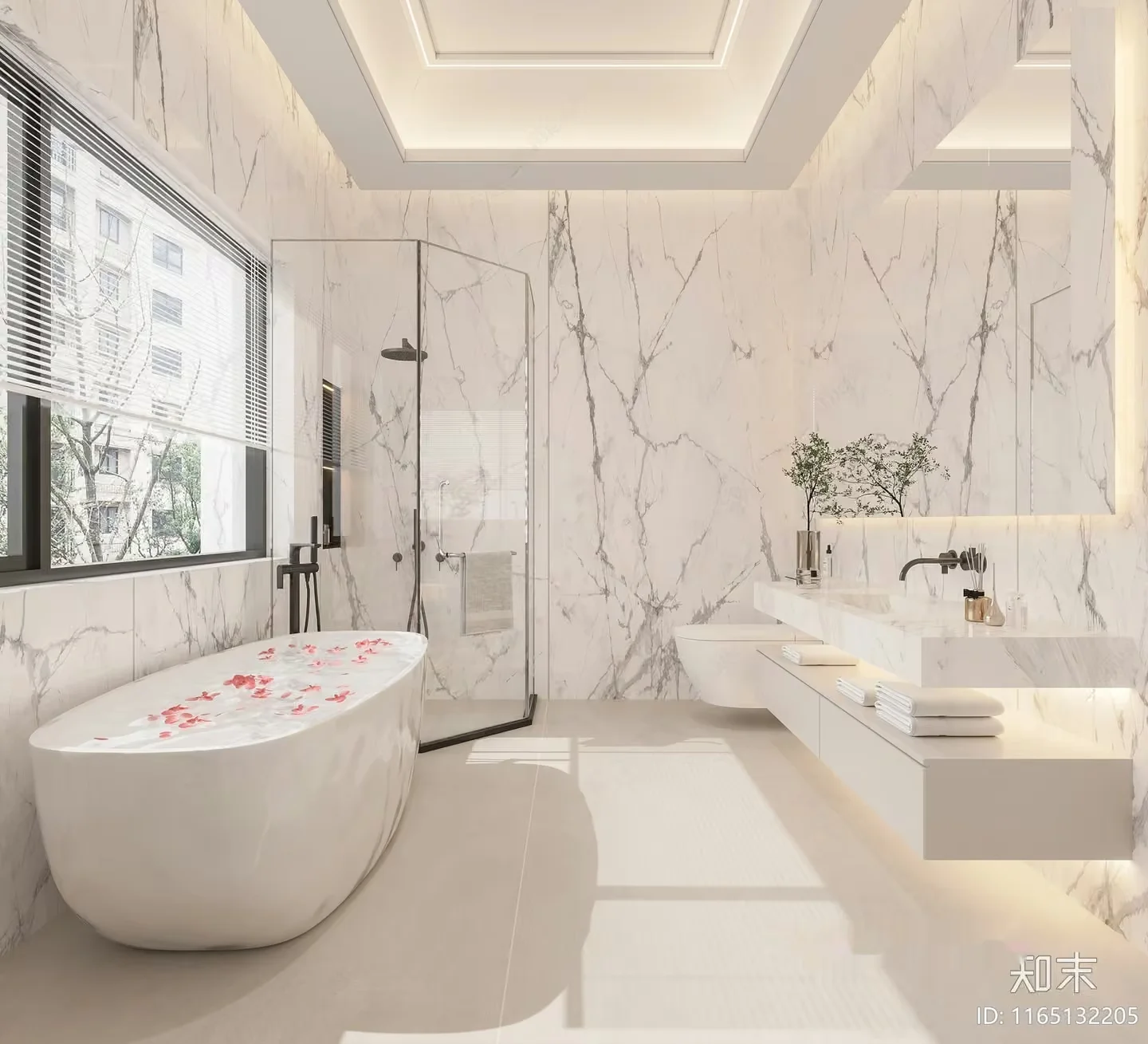 Modern Bathroom Design 3D Model – 23150 – VRAY Render
