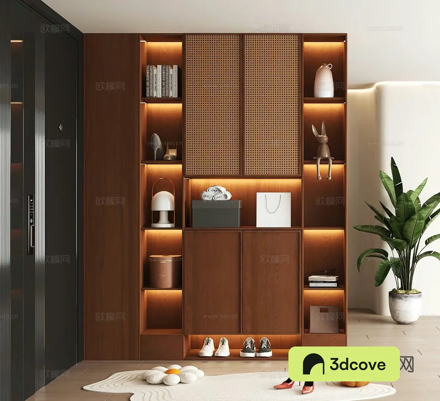 Shoe cabinet design shoe cabinet partition shoe cabinet porch shoe cabinet rendering