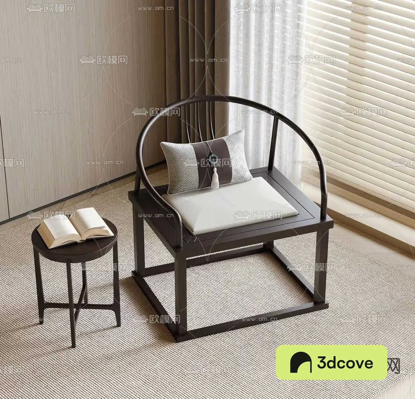 New Chinese style leisure chair single chair