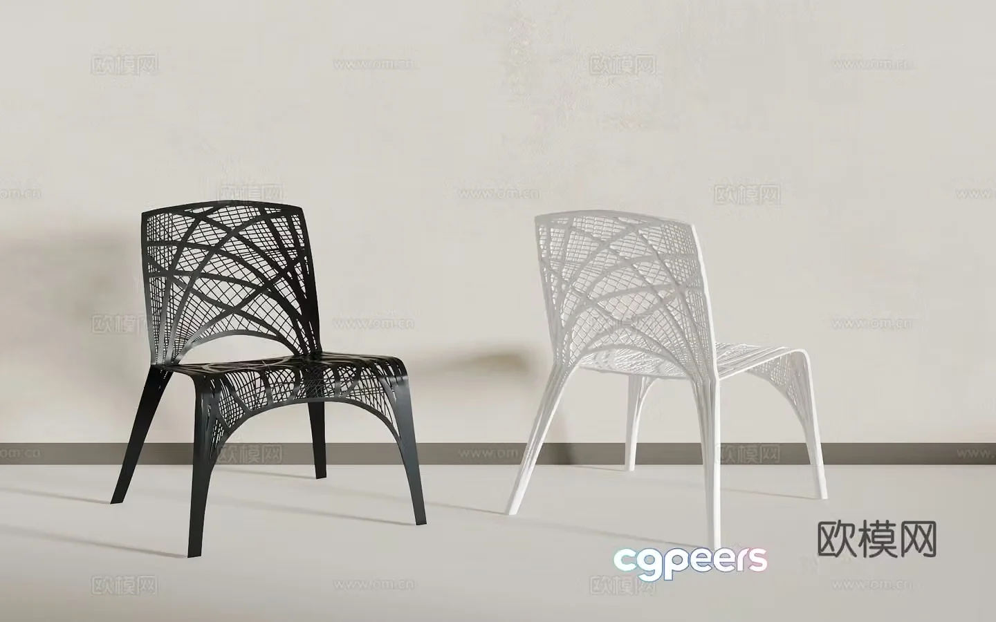 Modern single chair 3d model