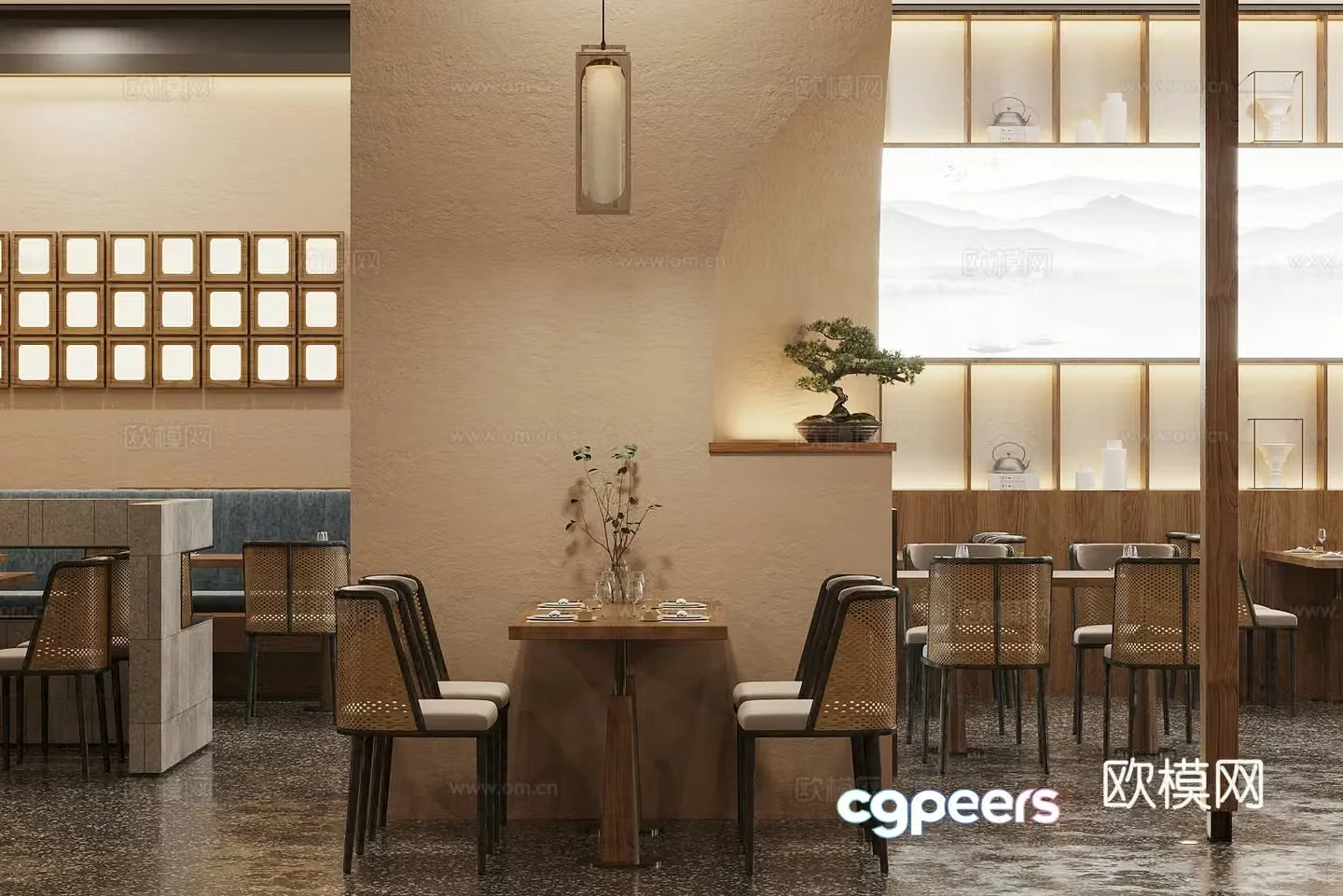 Chinese restaurant full-time restaurant 3D model