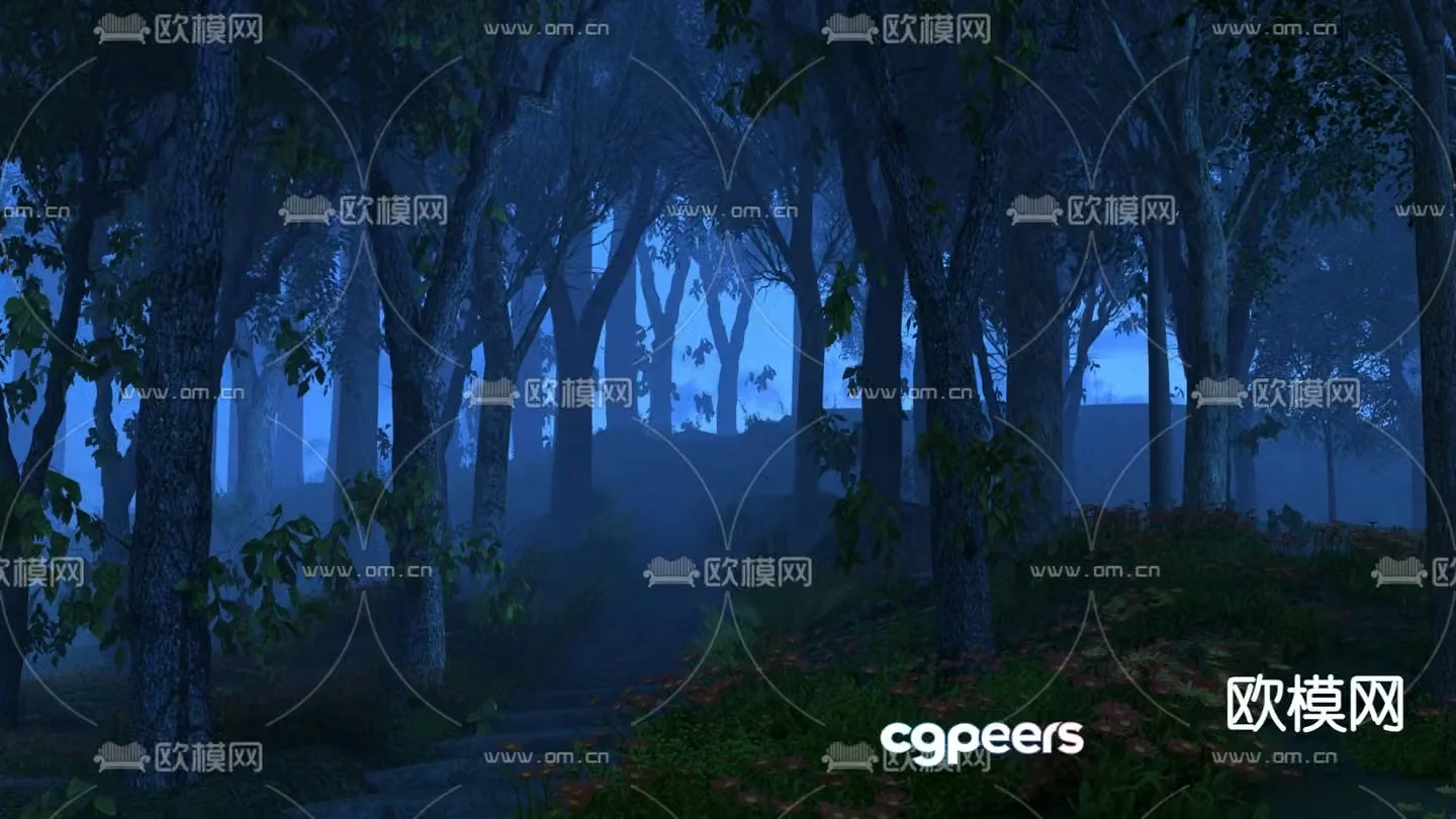 forest woods jungle 3d model