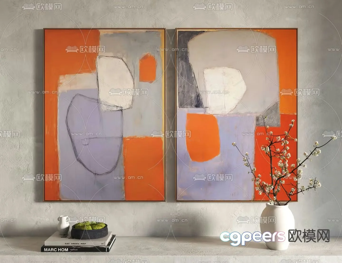 Oil Painting Texture Painting Decorative Painting 3D Model