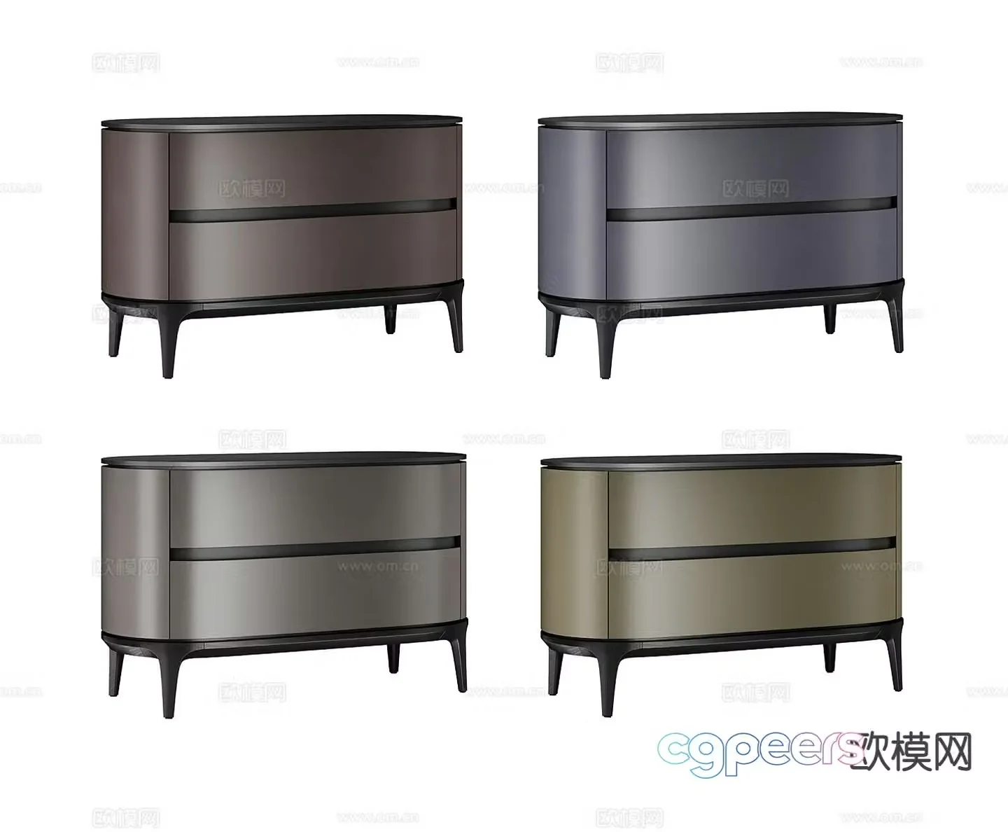 Italian bedside table 3d model