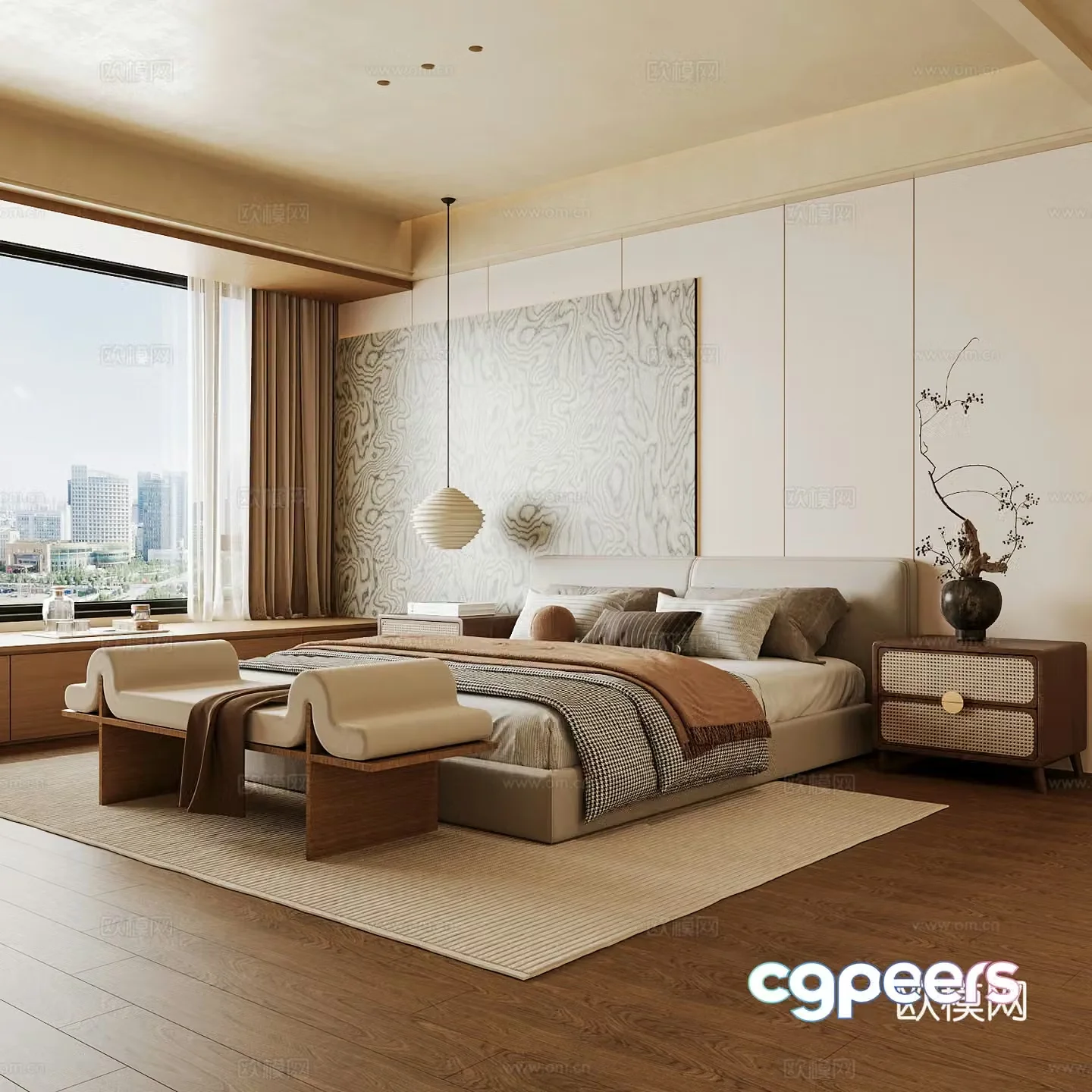 Wasabi Middle Ages Home Bedroom Wasabi Wind Bedroom Secondary Bedroom Master Bedroom Bathroom Window Bedroom 3D Model