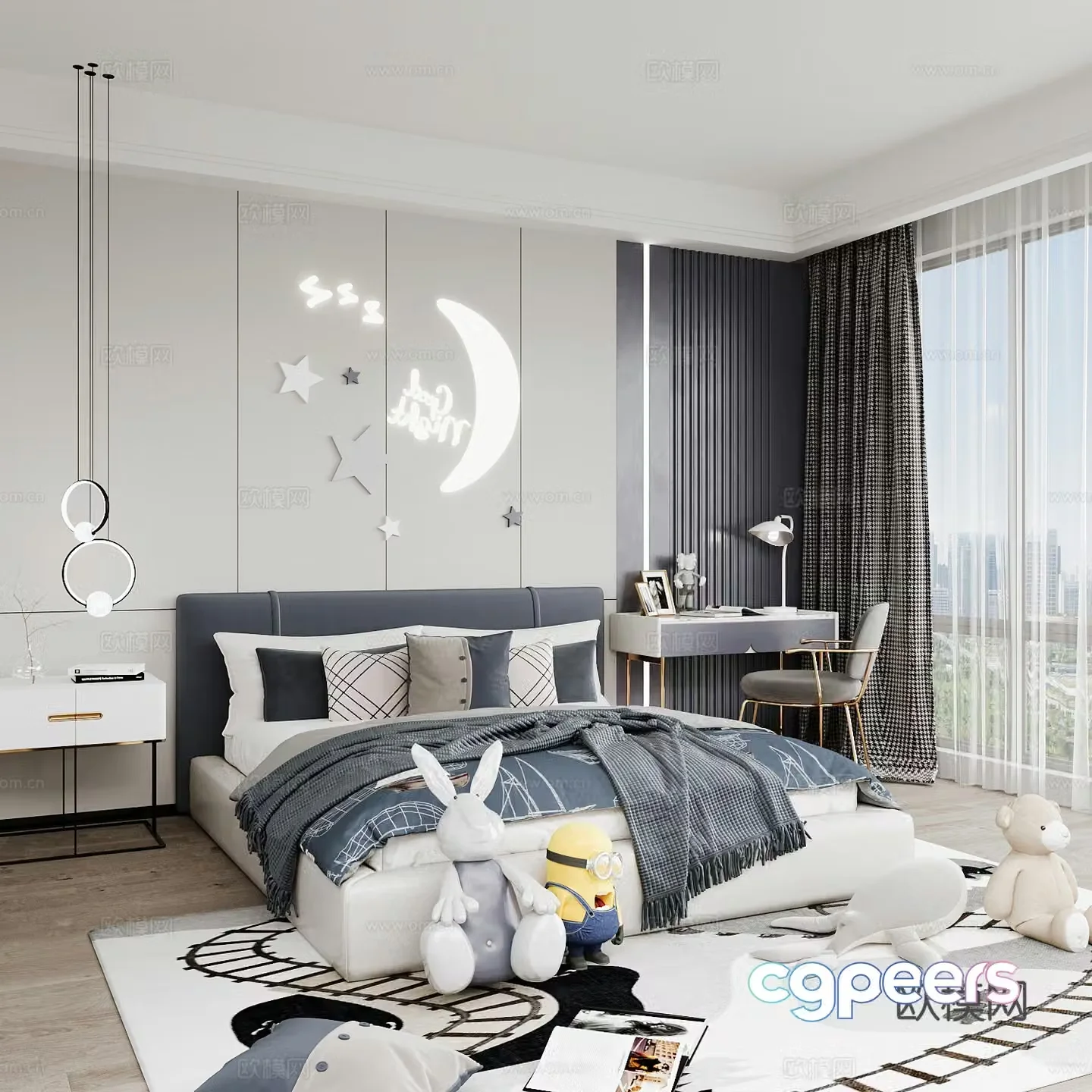 Modern children’s room boy’s room 3d model
