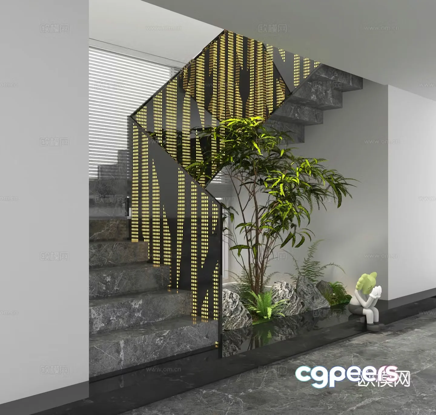 Modern staircase 3d model