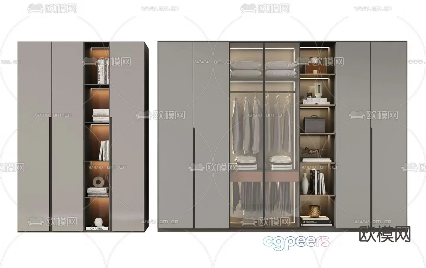 Modern Wardrobe Wardrobe 3d Model