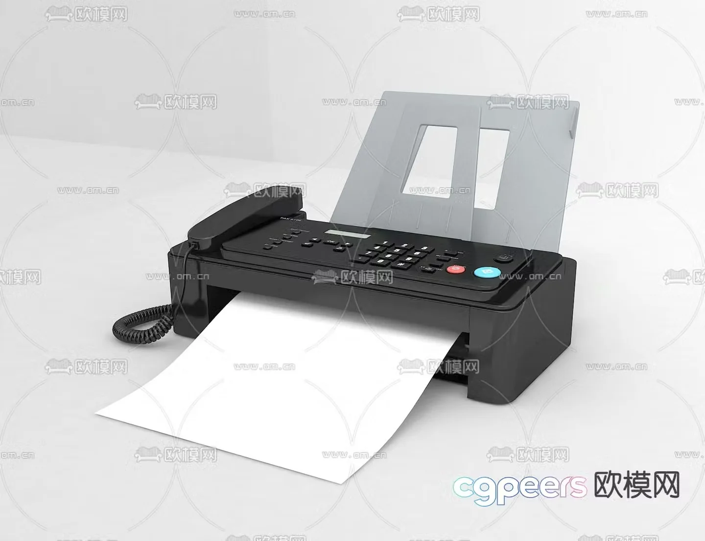 Fax machine printer 3d model