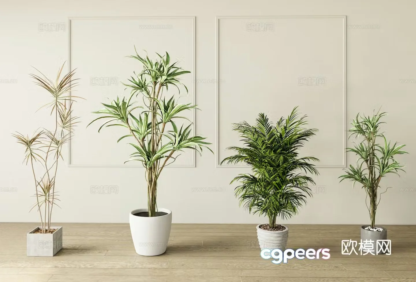Modern plant potted 3D model