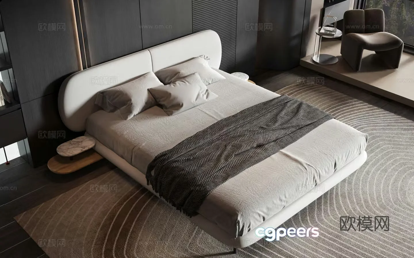 Modern style product bed 3d model