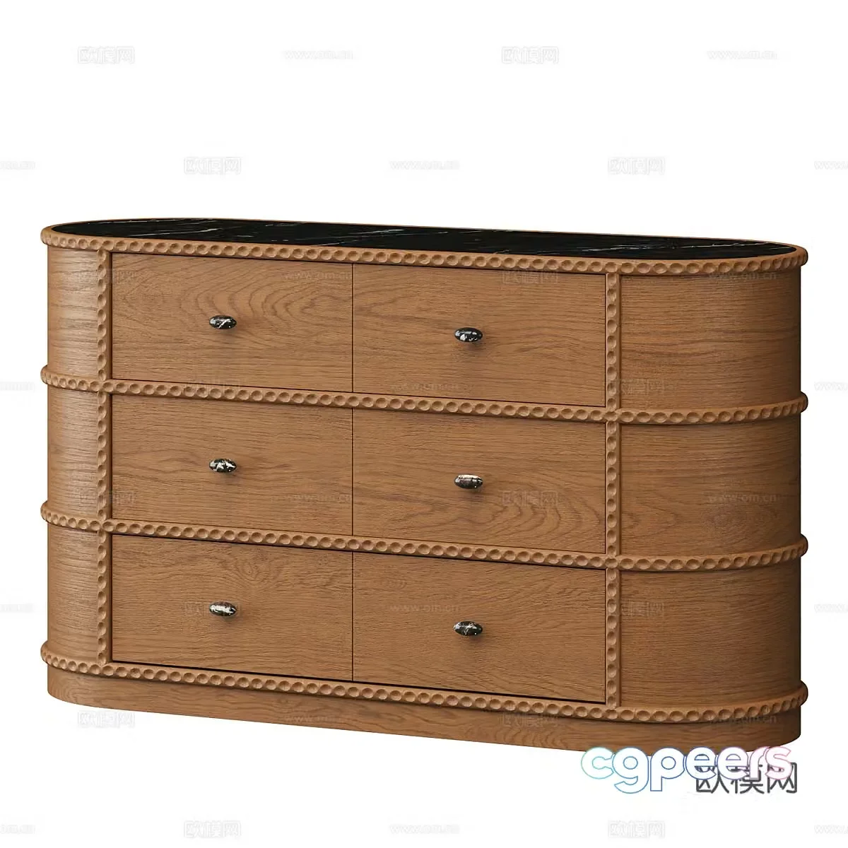 New Chinese style medieval style Sohohome Pietro chest of drawers 3d model