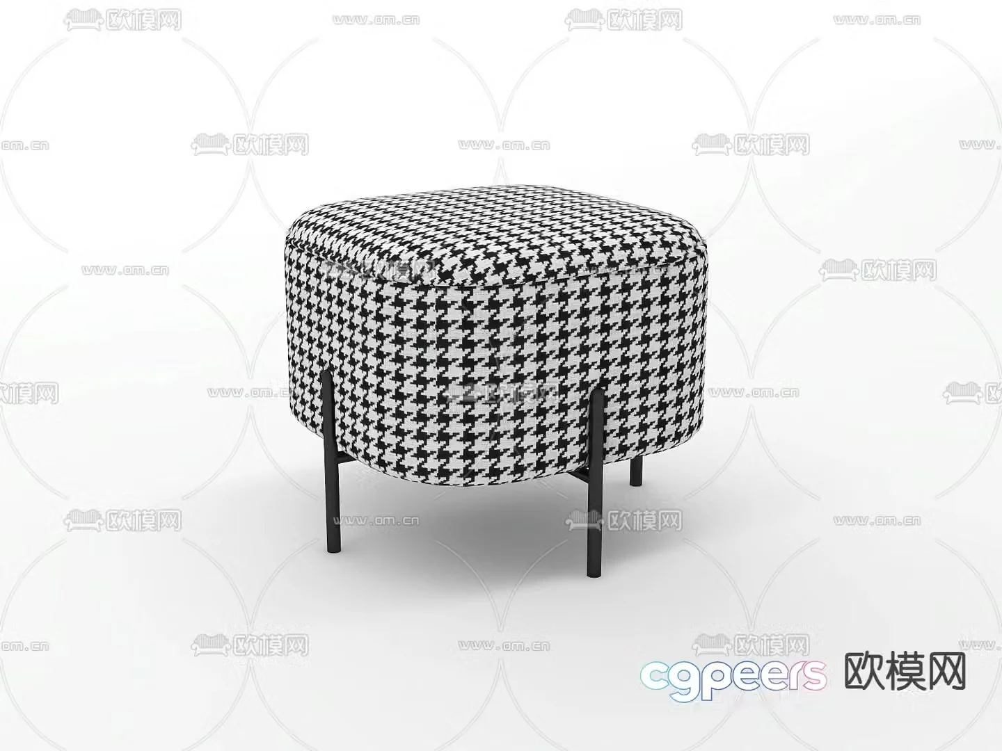 Footrest sofa stool 3d model