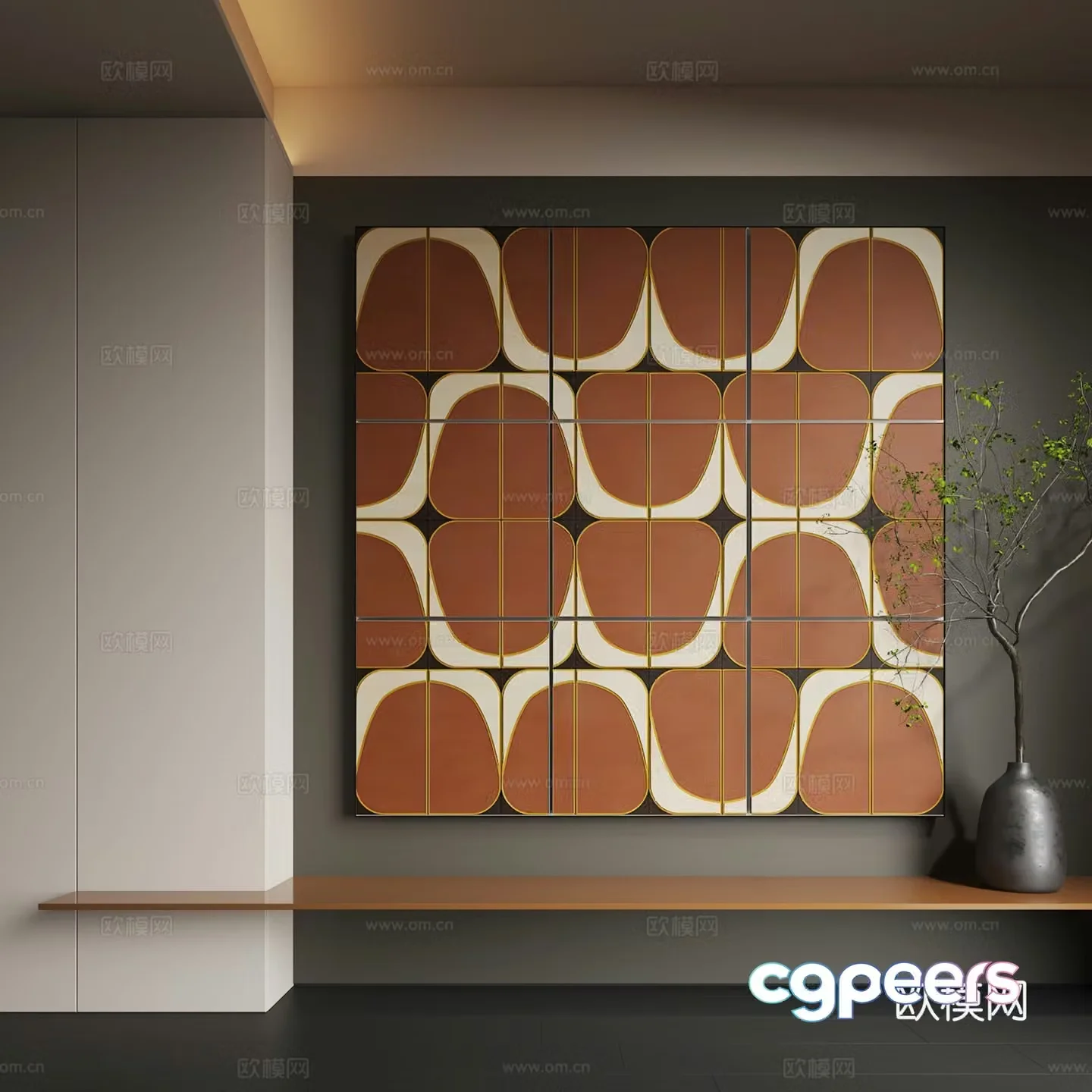 Modern hanging paintings Modern decorative paintings Abstract painting Living room hanging paintings 3d model