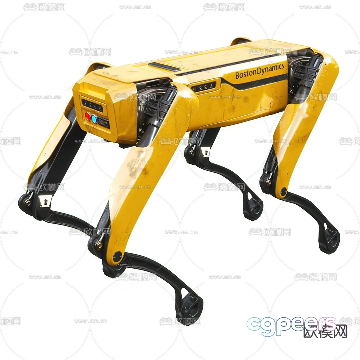 Modern mechanical dog toy 3d model