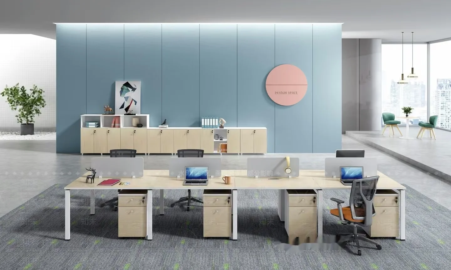 Modern Office Space 3D Model – 9227 – VRAY Render