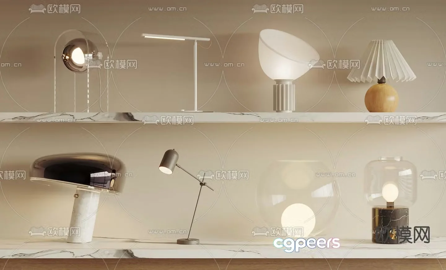 Modern desk lamp 3d model