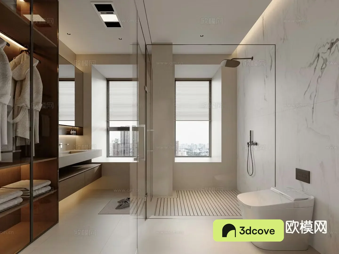 Modern bathroom toilet
