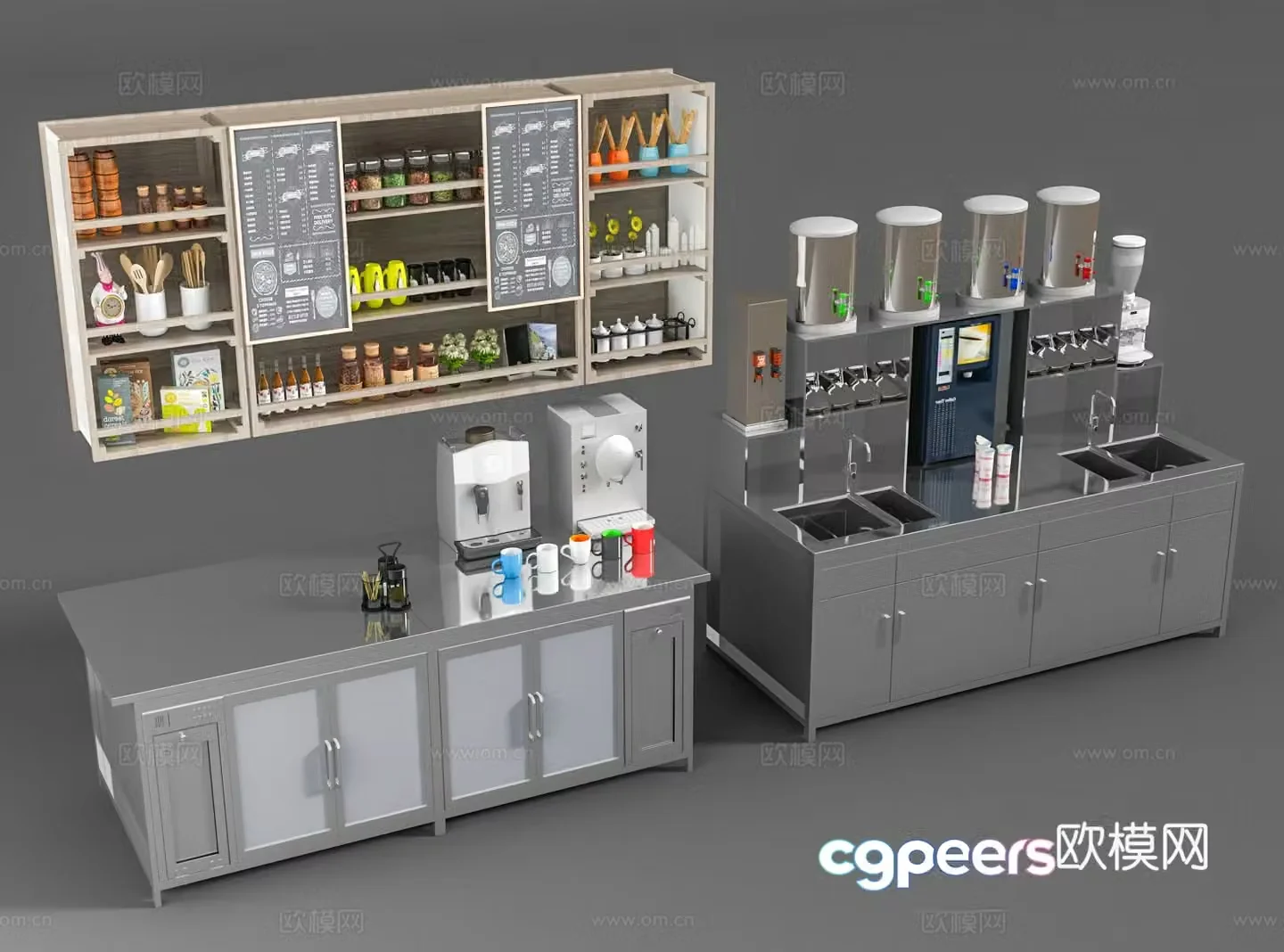 Water bar console bar counter 3d model