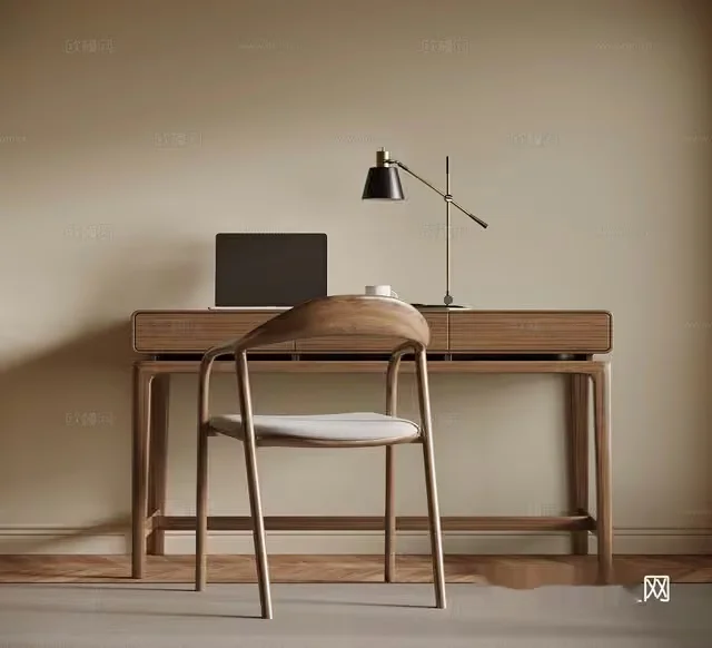 Wooden Desk And Chair 3D Model – 4022 – VRAY Render