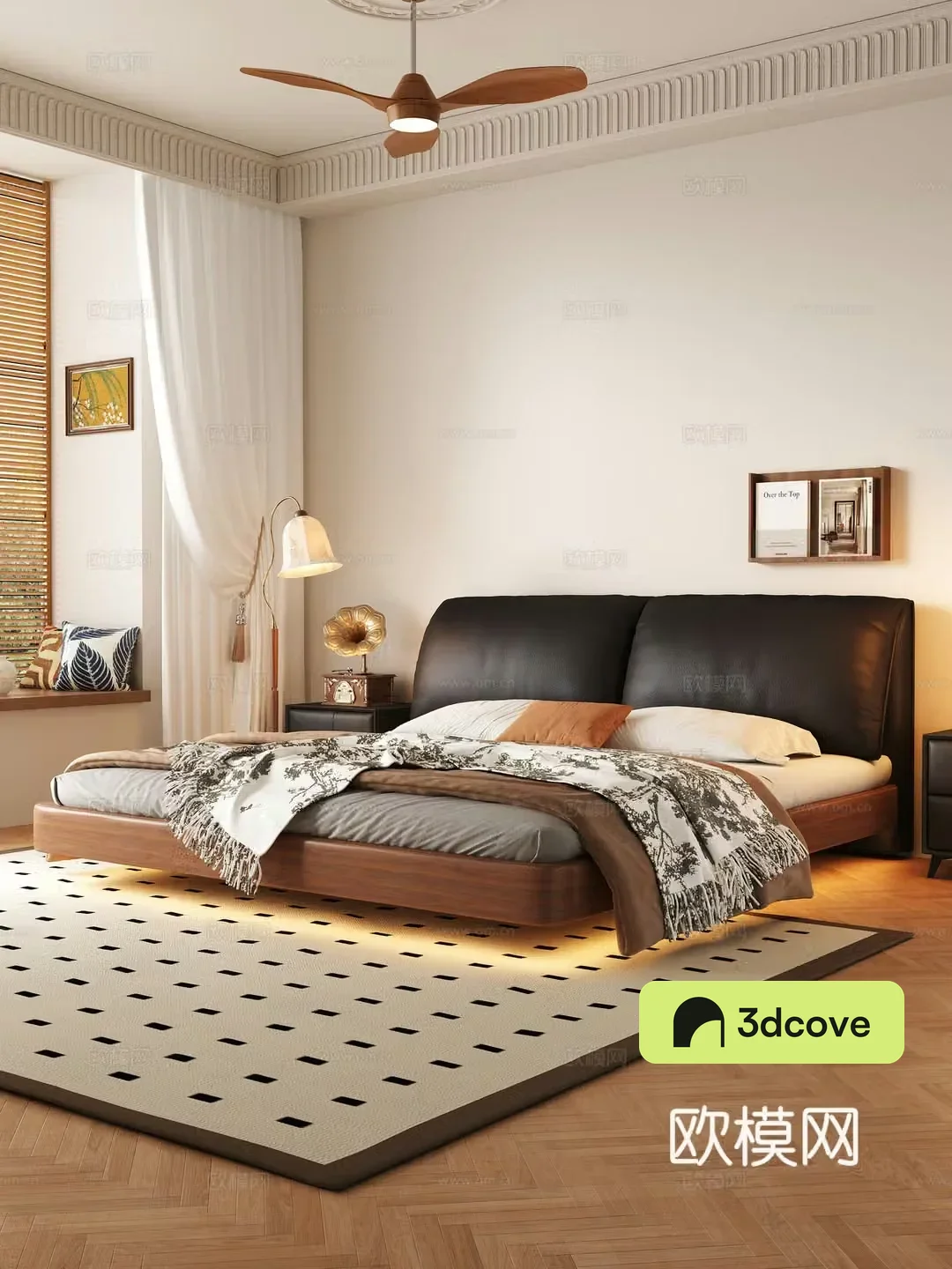 Modern medieval style suspended bed