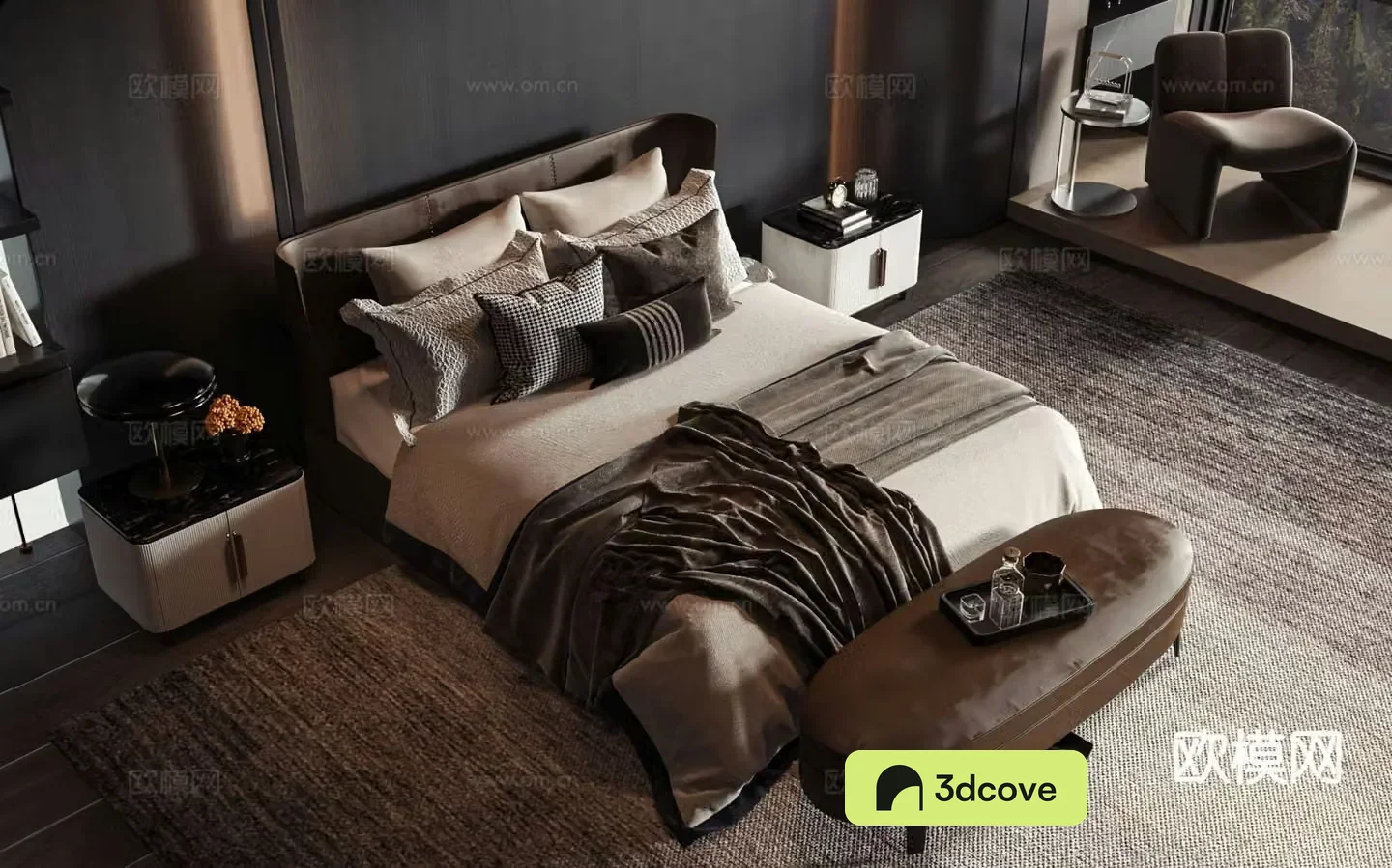 Modern double bed
