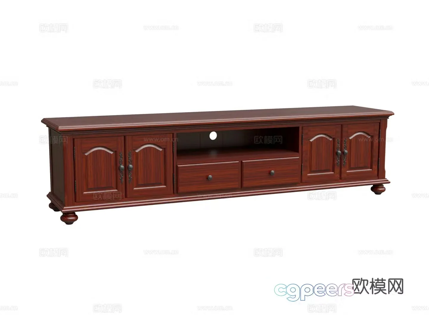 American TV cabinet 3D model