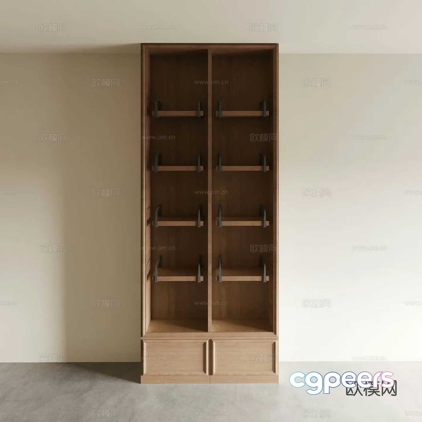 Tea cabinet bookshelf locker decorative cabinet display cabinet study background wall tea room background wall 3d model