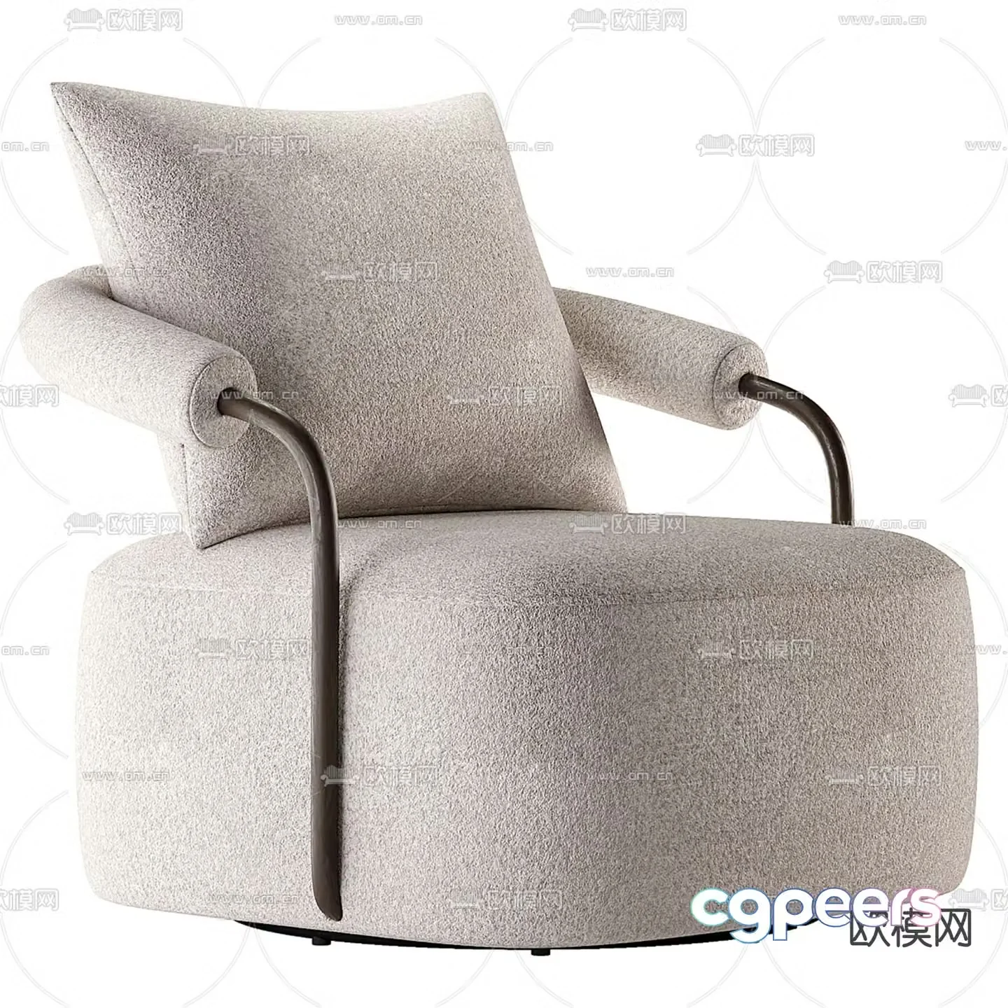 Zayden single sofa leisure sofa 3d model