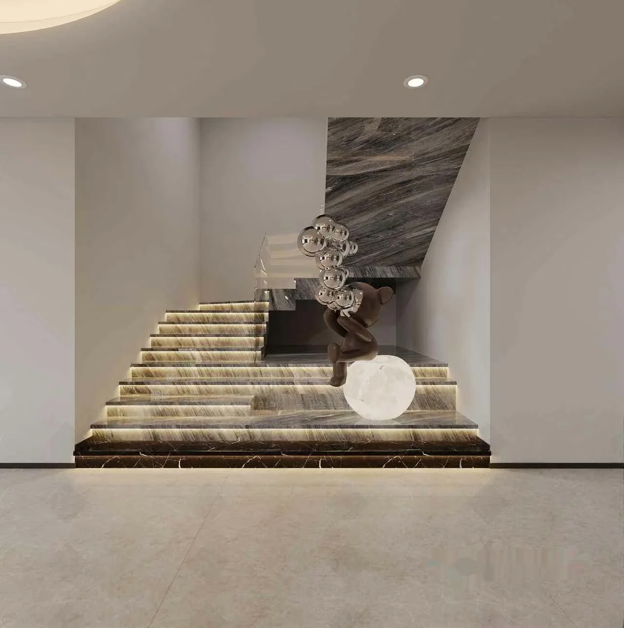 Modern Staircase Design 3D Model – 18364 – VRAY Render